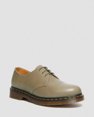Dr Martens 1461 Carrara Leder Oxford Schuhe Herren Olivgrün | DE_Dr45725